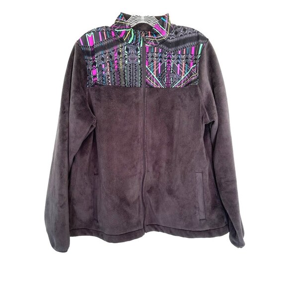 Fila Sport Women's Long Sleeve Fake Fur Back Polyester Jacket Size XL Grey - Picture 2 of 10